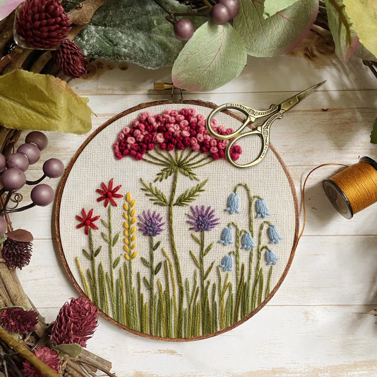 Rubbyoo Embroidery Kit - Floral Art  | Diy Versatile Decoration | Handmade Meaningful Gift - image 7