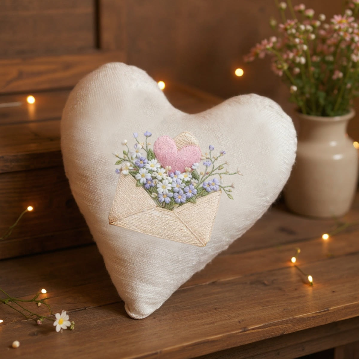 Rubbyoo Heart Embroidery Kit - Envelope Flower Heart | Charming Handmade Gift | Diy Needlecraft - image 5
