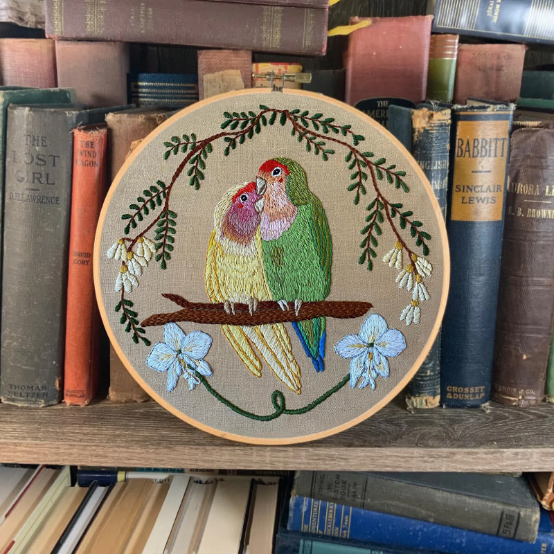 Rubbyoo Embroidery Kit - Bird Couple | Diy Stitch Craft | Handmade Anniversary Gift - image 5