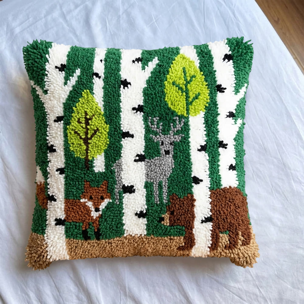 Rubbyoo Latch Hook Pillow Kit - Wild Jungle |  Unique Handmade Art | Decorative Cushion Case - image 7