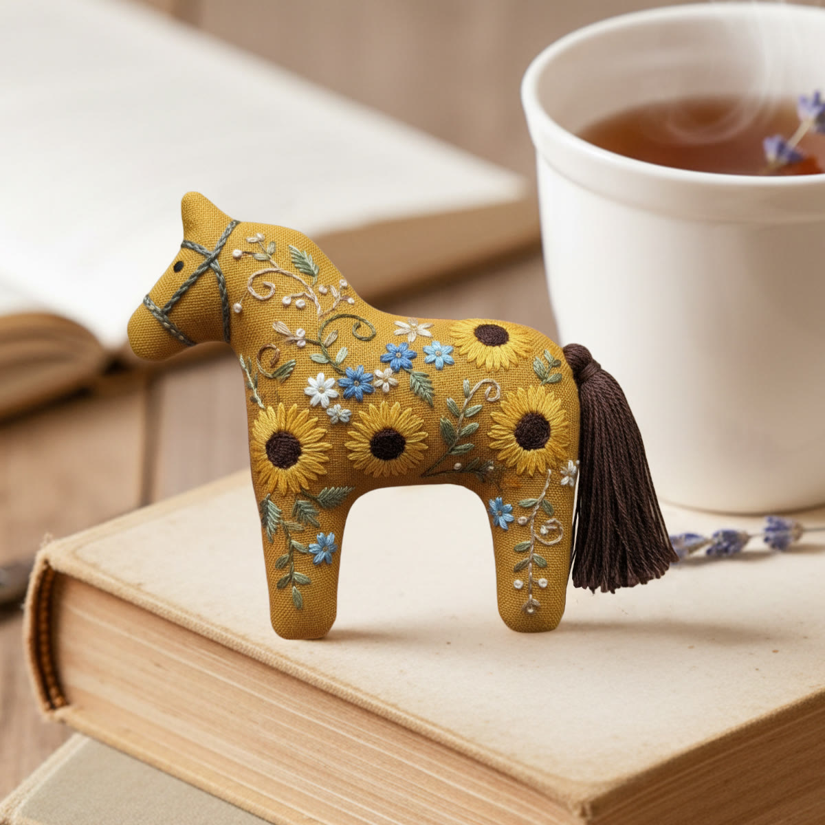 Rubbyoo Horse Embroidery Kit - Sunflower | Unique Birthday Gift | Nice For Her - image 3