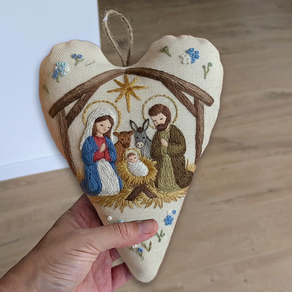 Rubbyoo Heart Embroidery Kit - Nativity Scene | Christmas Decoration | Meaningful Gift For Religious Enthusiasts - image 8