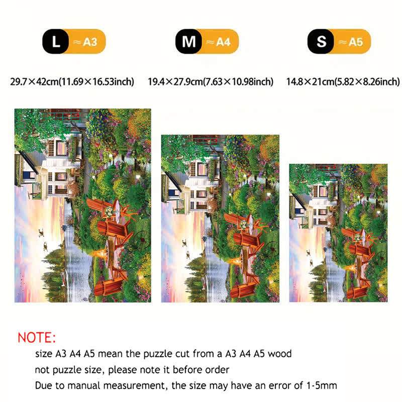 Rubbyoo My Happy Place Harbor House  - Wooden Jigsaw Puzzle