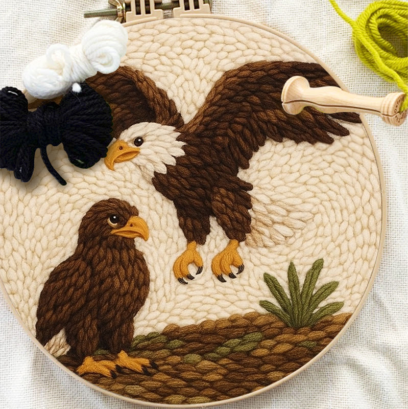 Fierce Eagle Punch Needle Kit - Diy Animal Craft | Perfect Gift For Bird Lovers - image 5