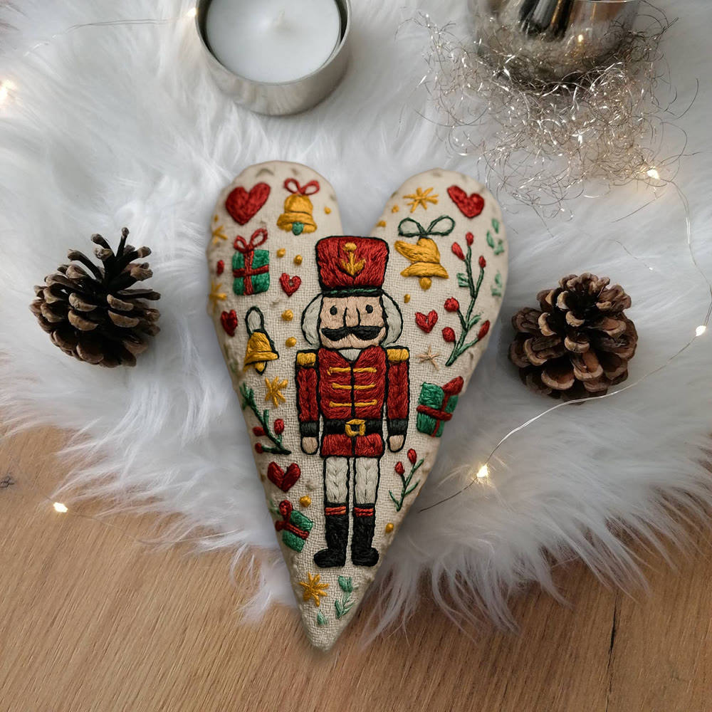 Rubbyoo Heart Embroidery Kit - Nutcracker | Christmas Tree Decoration | Nice Festive Gift  - image 8
