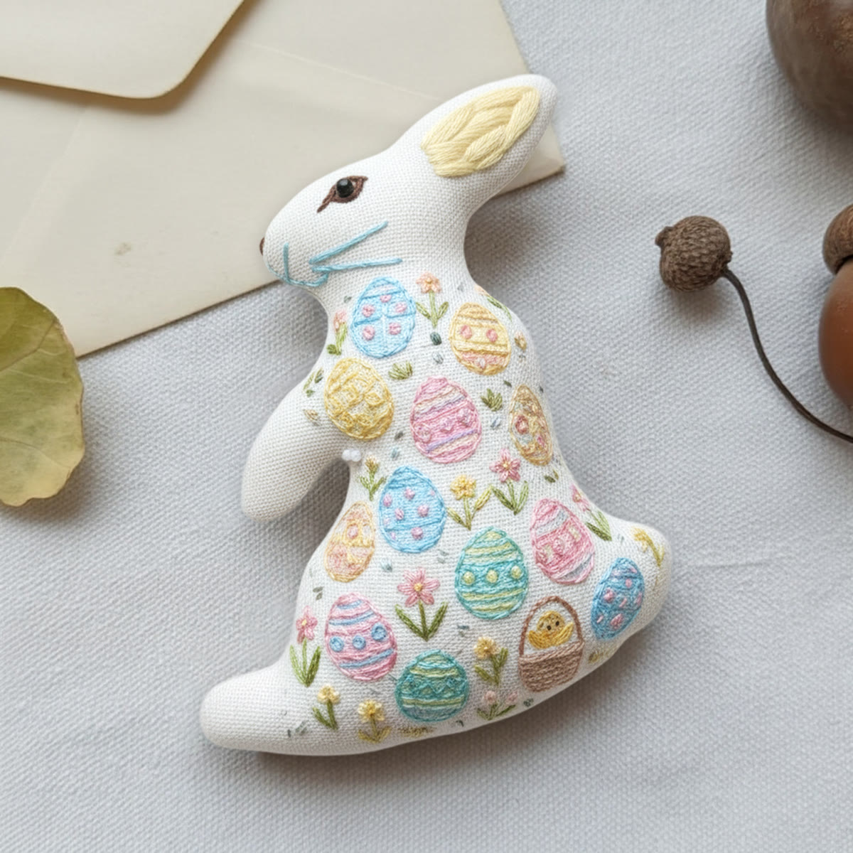 Rubbyoo Rabbit Embroidery Kit - Floral Eggs | Diy Easterr Gift | Beginner-friendly Handmade Art - image 10