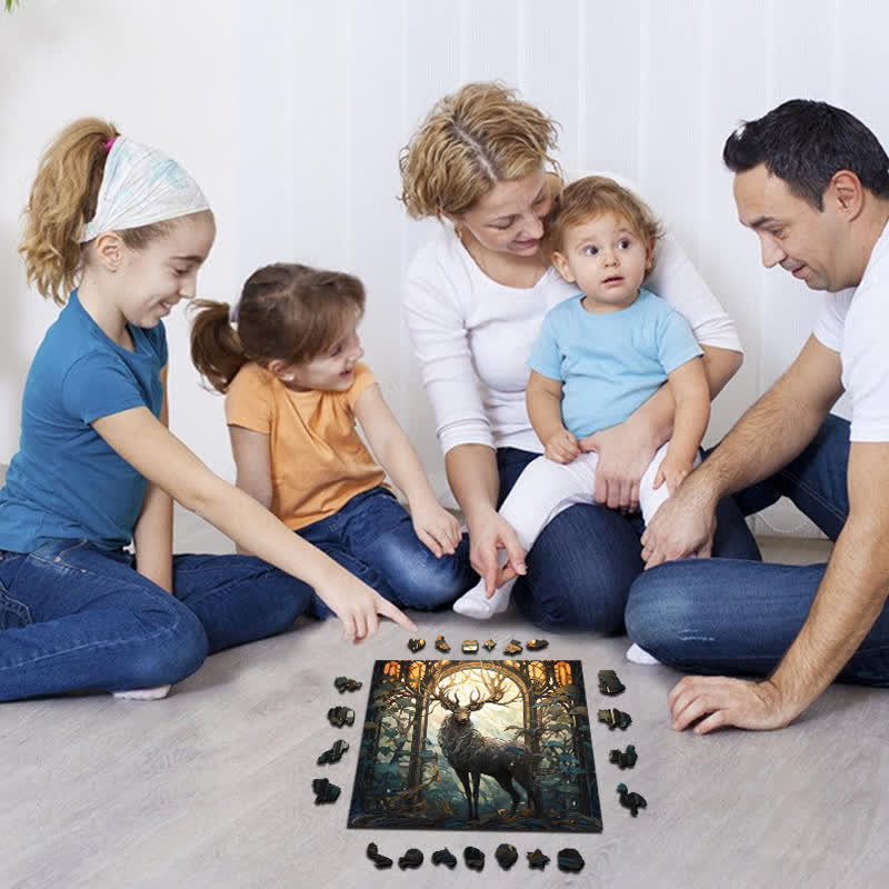 Mysterious Deer - Wooden Jigsaw Puzzle