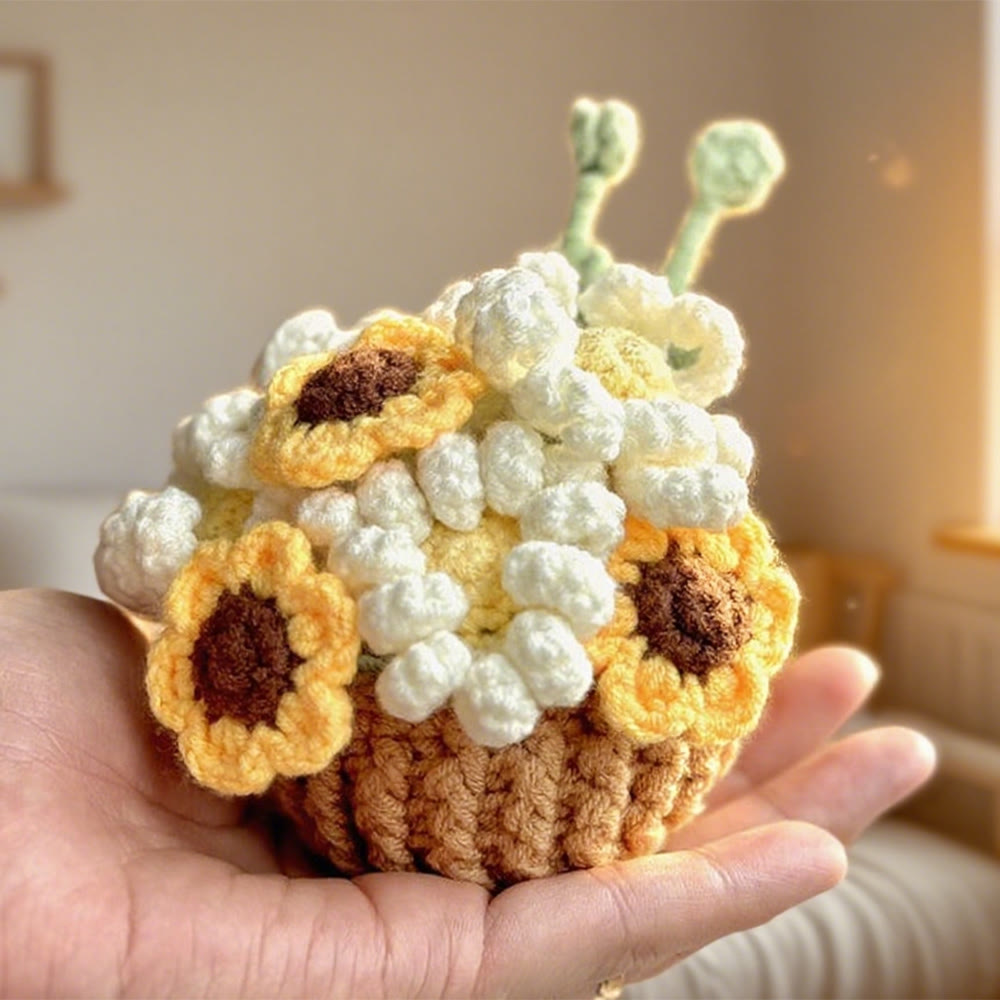 Diy Handmade Flower Pot Crochet Kit -  Flower Basket Hanging Craft | Nice For Garden Ornament  - image 7