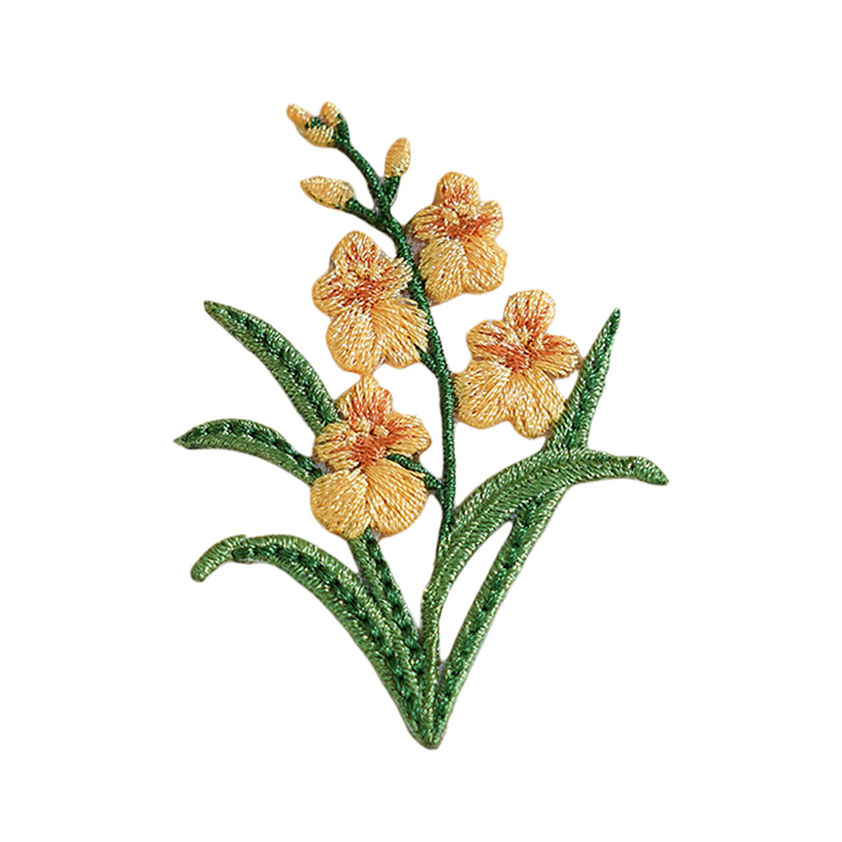 Rubbyoo Plant Embroidered Patch - Elegant Iron-on Patch For Nature Lovers | Rustic Floral Repair Applique - Oncidium - image 19