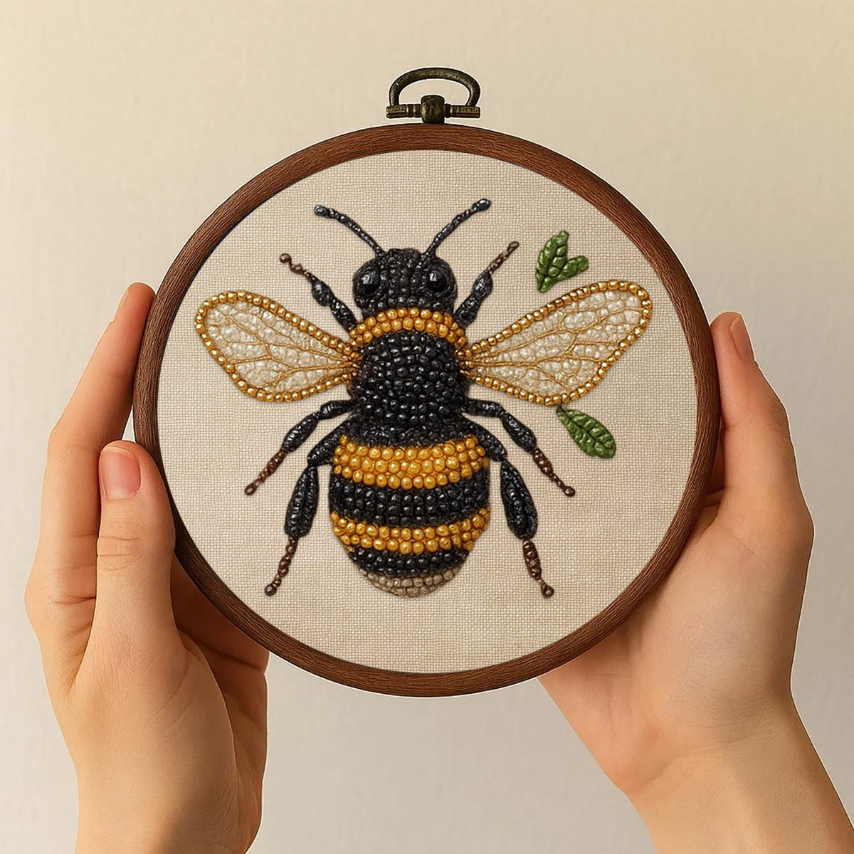 Rubbyoo Bead Embroidery Kit - Flying Bee | Diy Insects Craft | Handmade Decorative Art - image 5