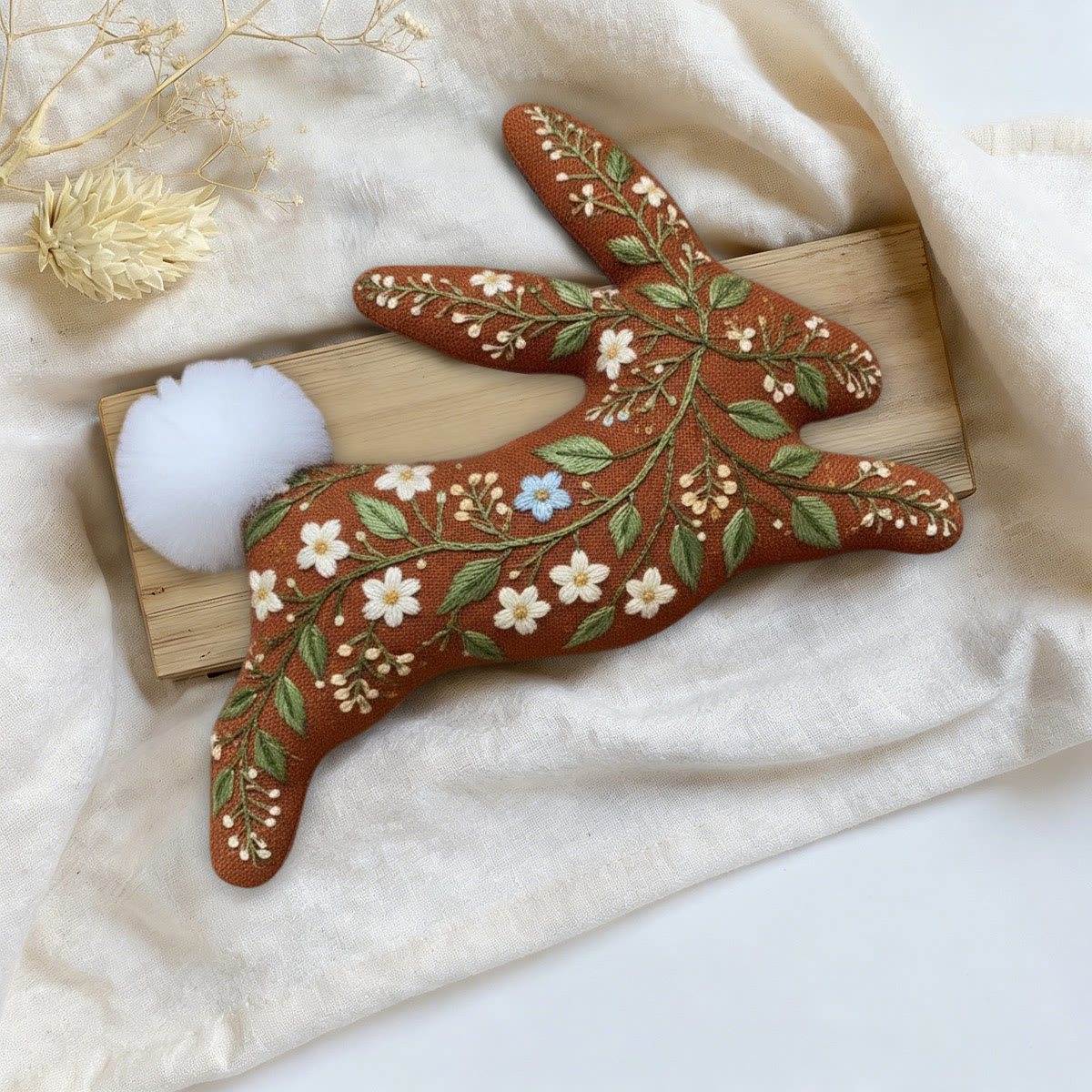 Rubbyoo Rabbit Embroidery Kit - Little Flower | Cute Animal Handicraft | Unique Birthday Gift  - image 7