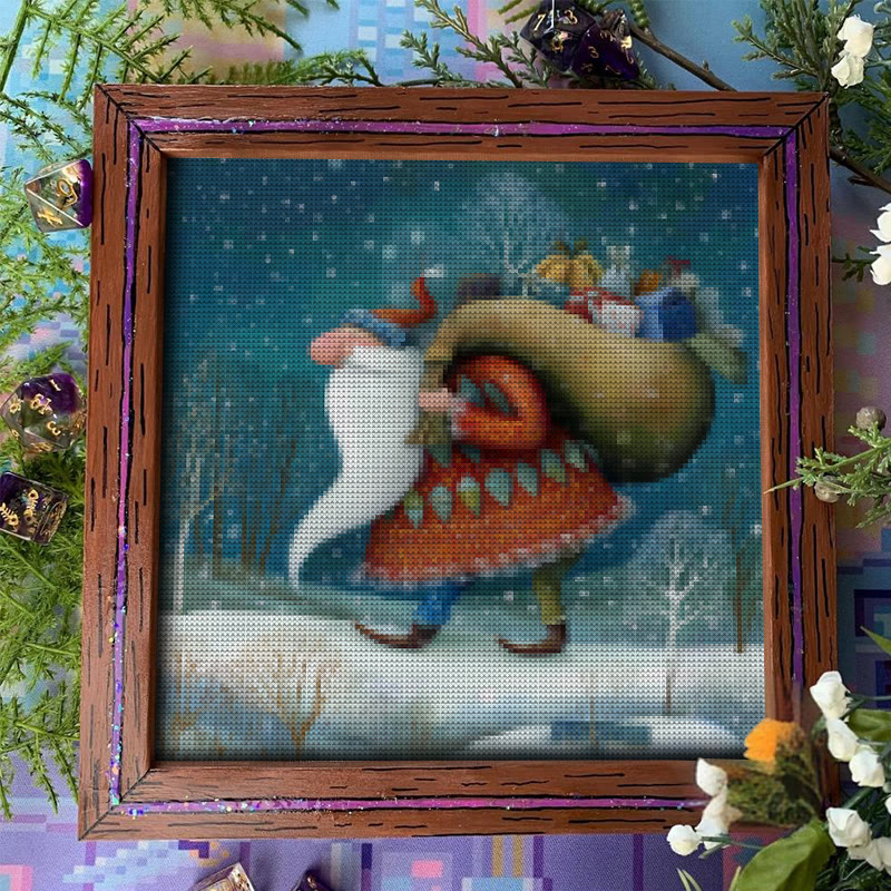 Cross Stitch Kit - Kindness Santa Claus | Christmas Hanging Craft | Unique Christmas Collection  - image 4