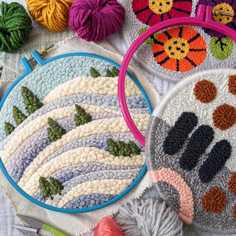 Snowy Ridge Pine Punch Needle Kit - Gentle Diy Experience | Serene Home Find - image 12