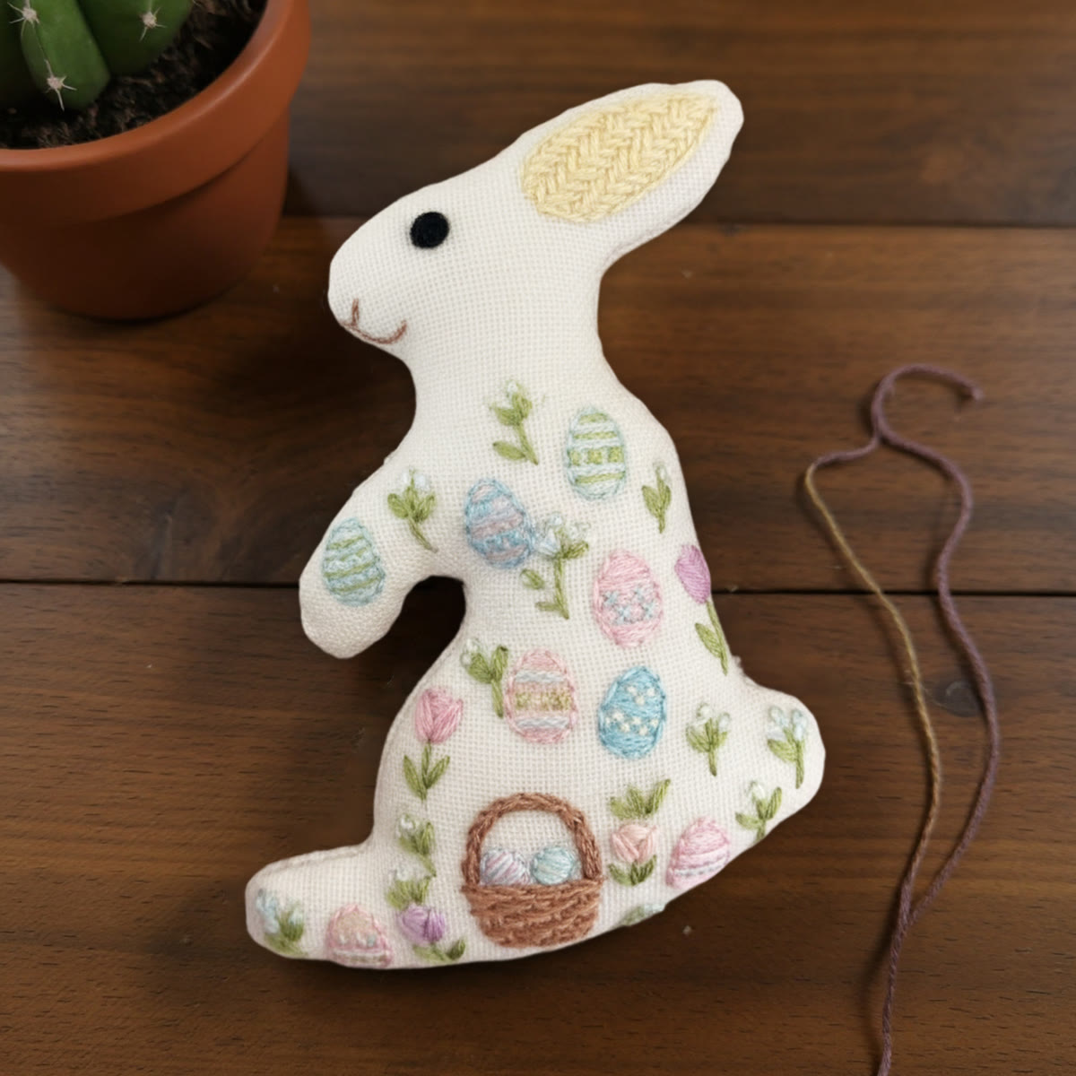 Rubbyoo Rabbit Embroidery Kit - Easter Eggs | Creative Bunny Handicraft | Perfect Home Decor - image 9