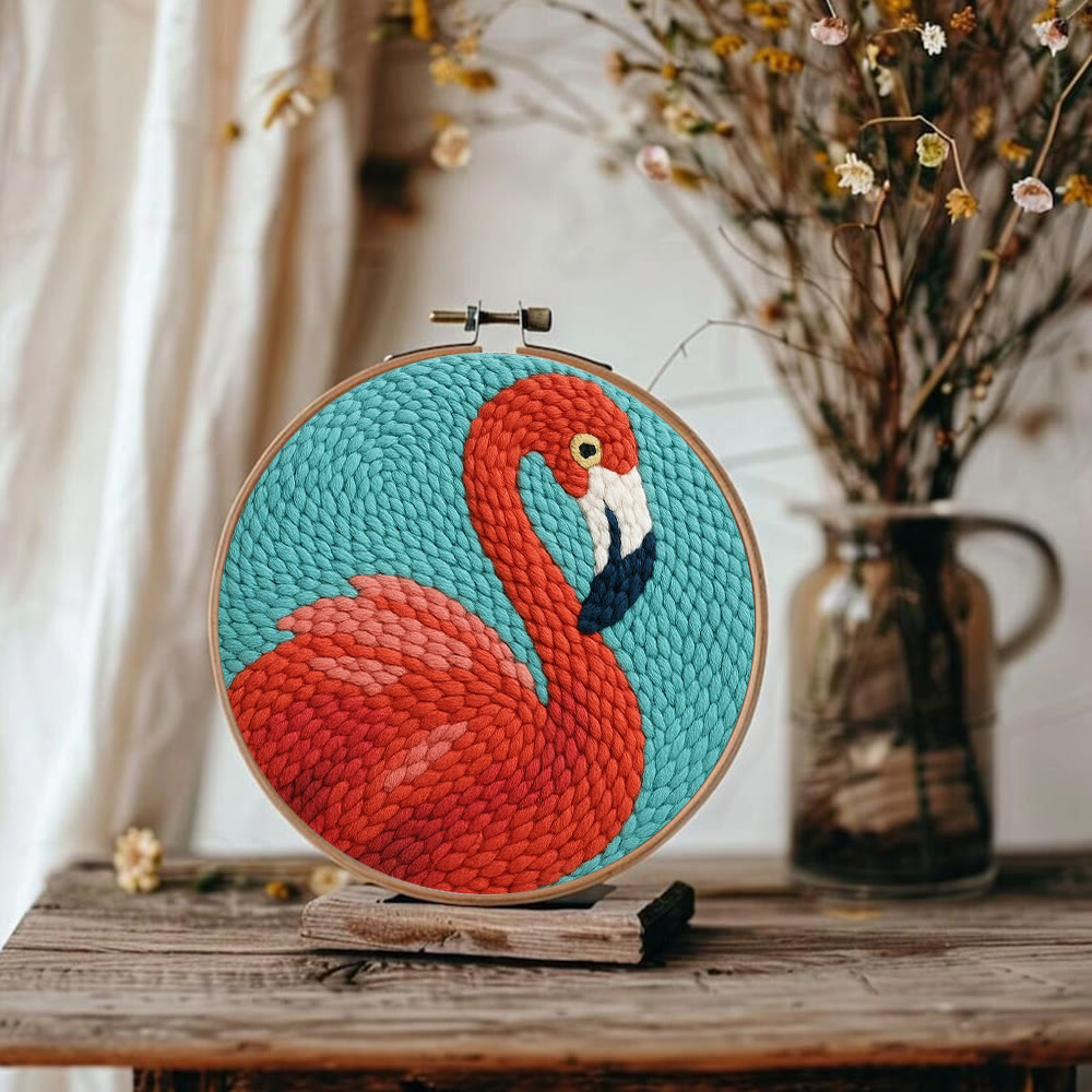 Flamingo Punch Needle Kit - Animal Handmade Craft  | Easy Needle Set For Child  - image 8