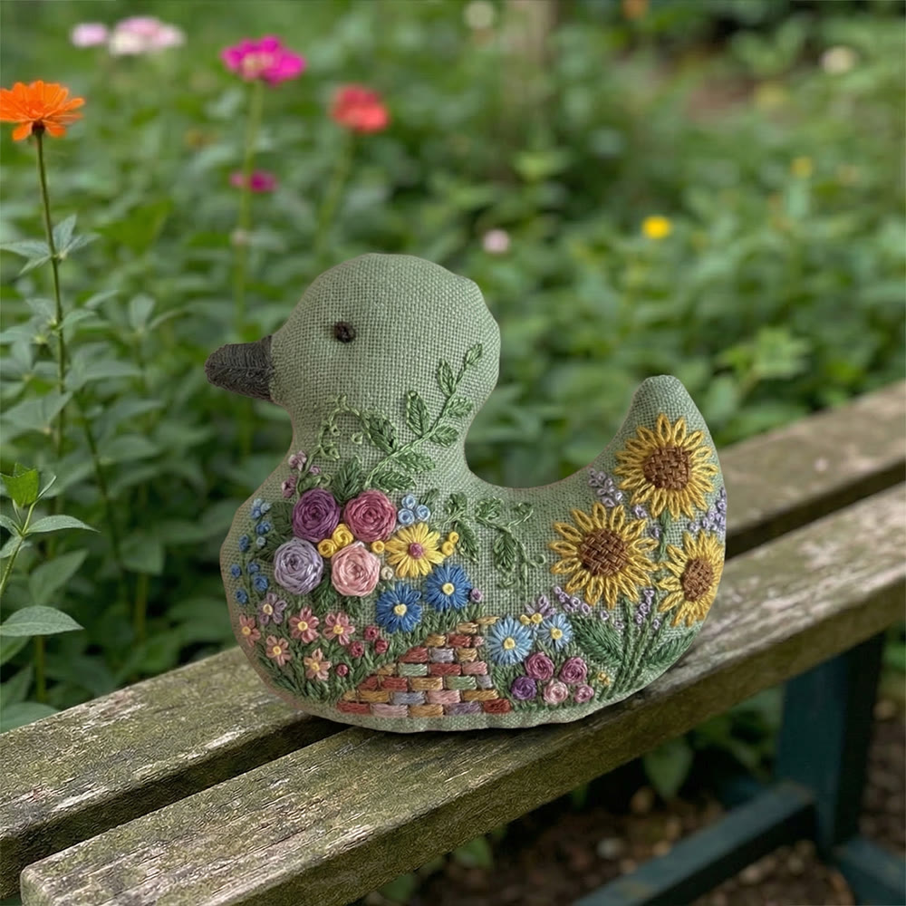 Rubbyoo Duck Embroidery Kit -  Charming Garden | Unique Mother Gift Idea | Creative Handmade Art - image 7