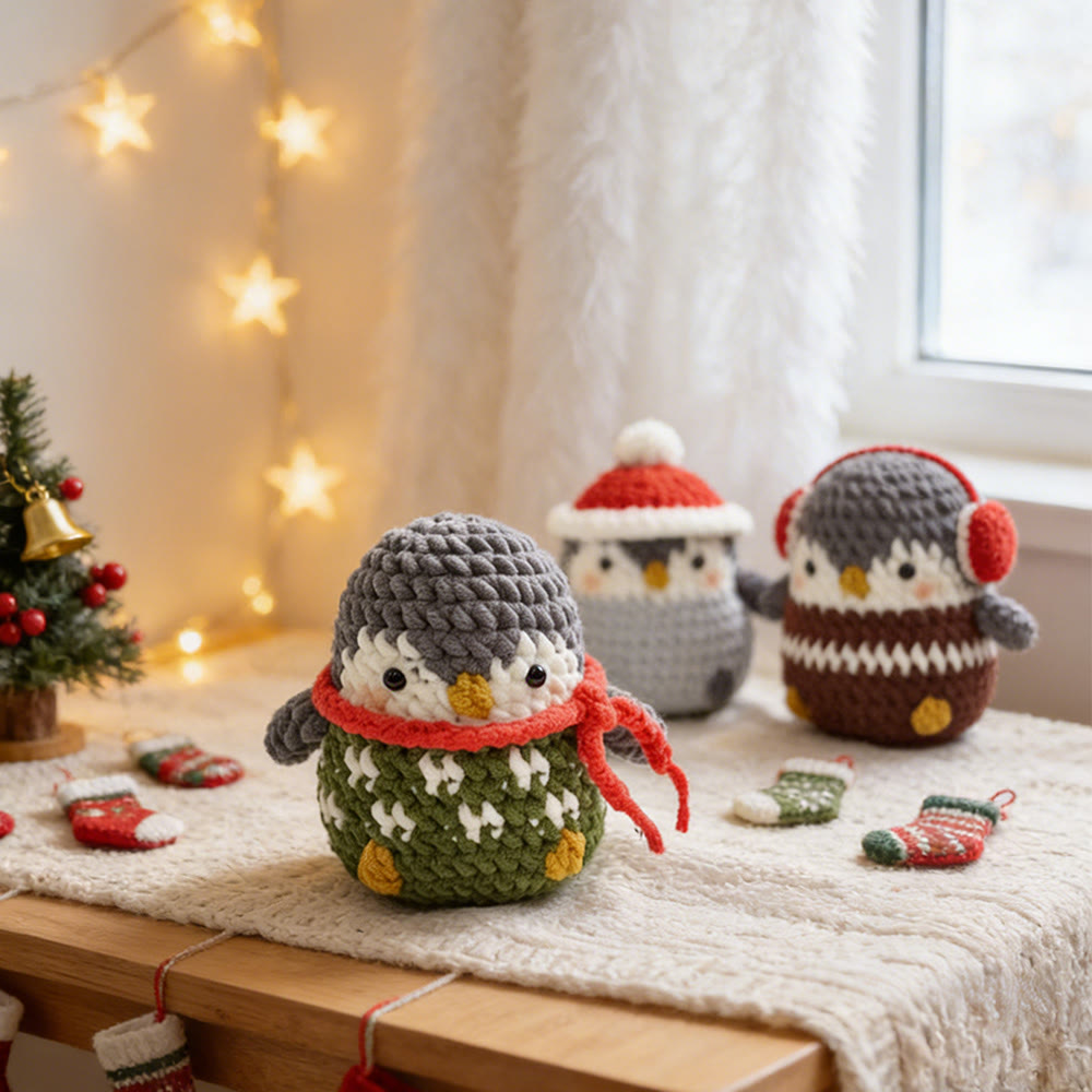 Diy Handmade Christmas Penguin Crochet Kit - Adorable Christmas Doll | Perfect Holiday Gifts - image 4