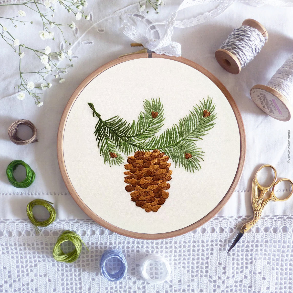 Rubbyoo Embroidery Kit - Pine Cone  - image 7