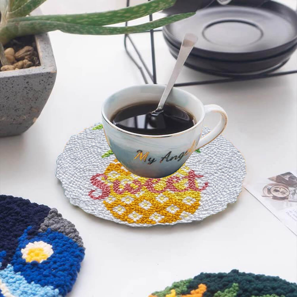 Sweet Pineapple Punch Needle Kit - Creative Fruit Art | Handmade Home Ornament - image 11