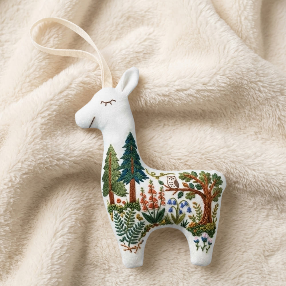 Rubbyoo Llama Embroidery Kit - Forest Scene | Wall Hanging Art | Special Handmade Craft  - image 9