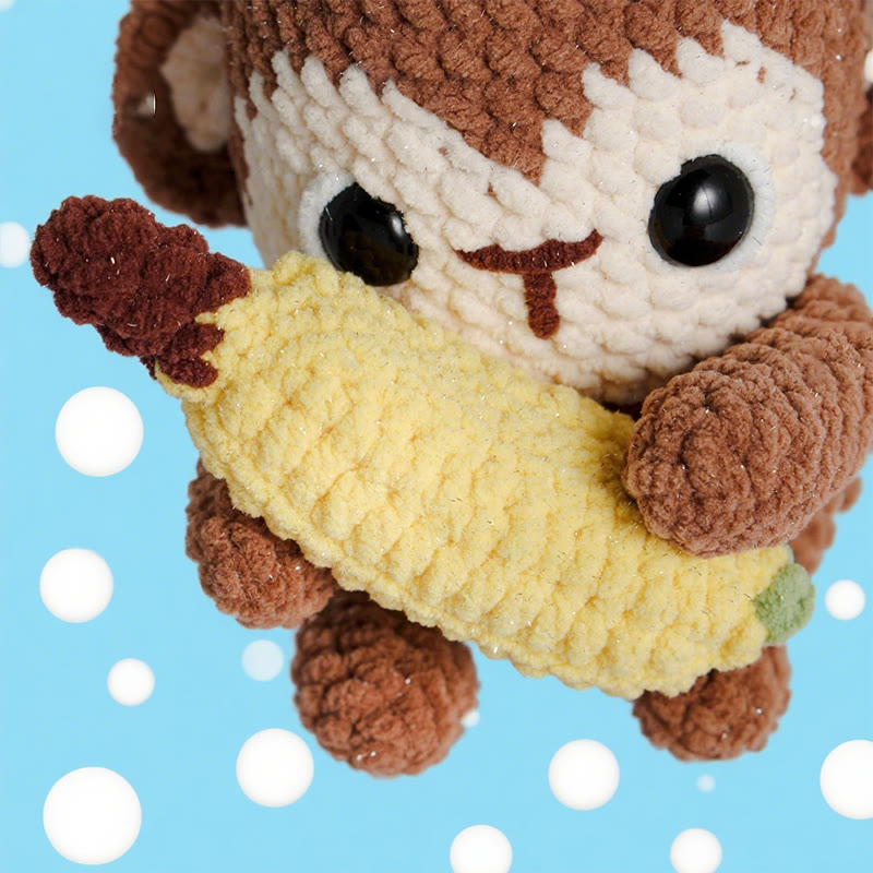 Diy Handmade Little Monkey Crochet Kit - Animal Sewing Craft | Starter Needle Set - image 5