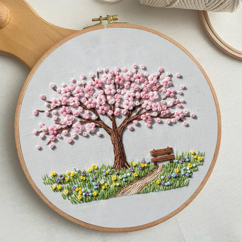 Rubbyoo Embroidery Kit - Cherry Tree | Unique Sewing Kit | Nice Home Ornament - image 4