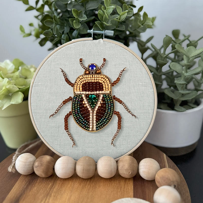 Rubbyoo Bead Embroidery Kit - Scarab Beetle | Diy Handmade Stitchwork | Easy Craft For Adults - image 3