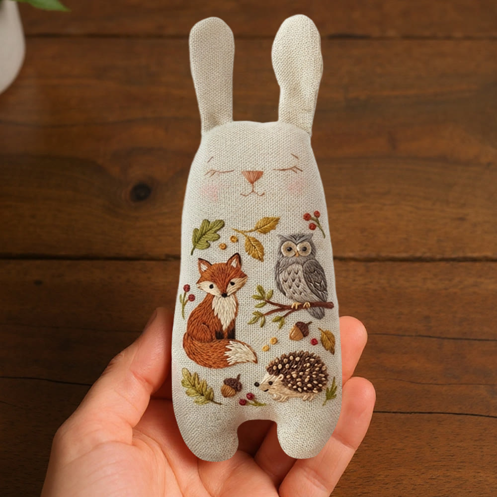 Rubbyoo Bunny Toy Embroidery Kit - Fox And Owl | Stuffed Bunny Toy  | Sewing Kit For Beginner - image 8