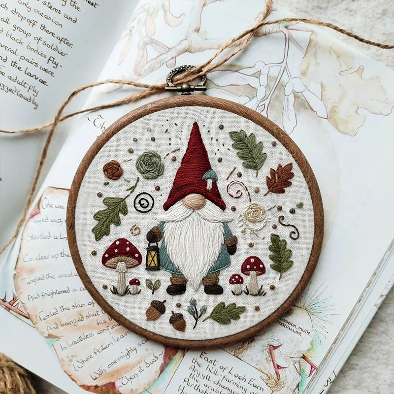 Rubbyoo Embroidery Kit - Forest Gnome | Christmas Beginner Craft | Novice-friendly Diy Kit - image 5