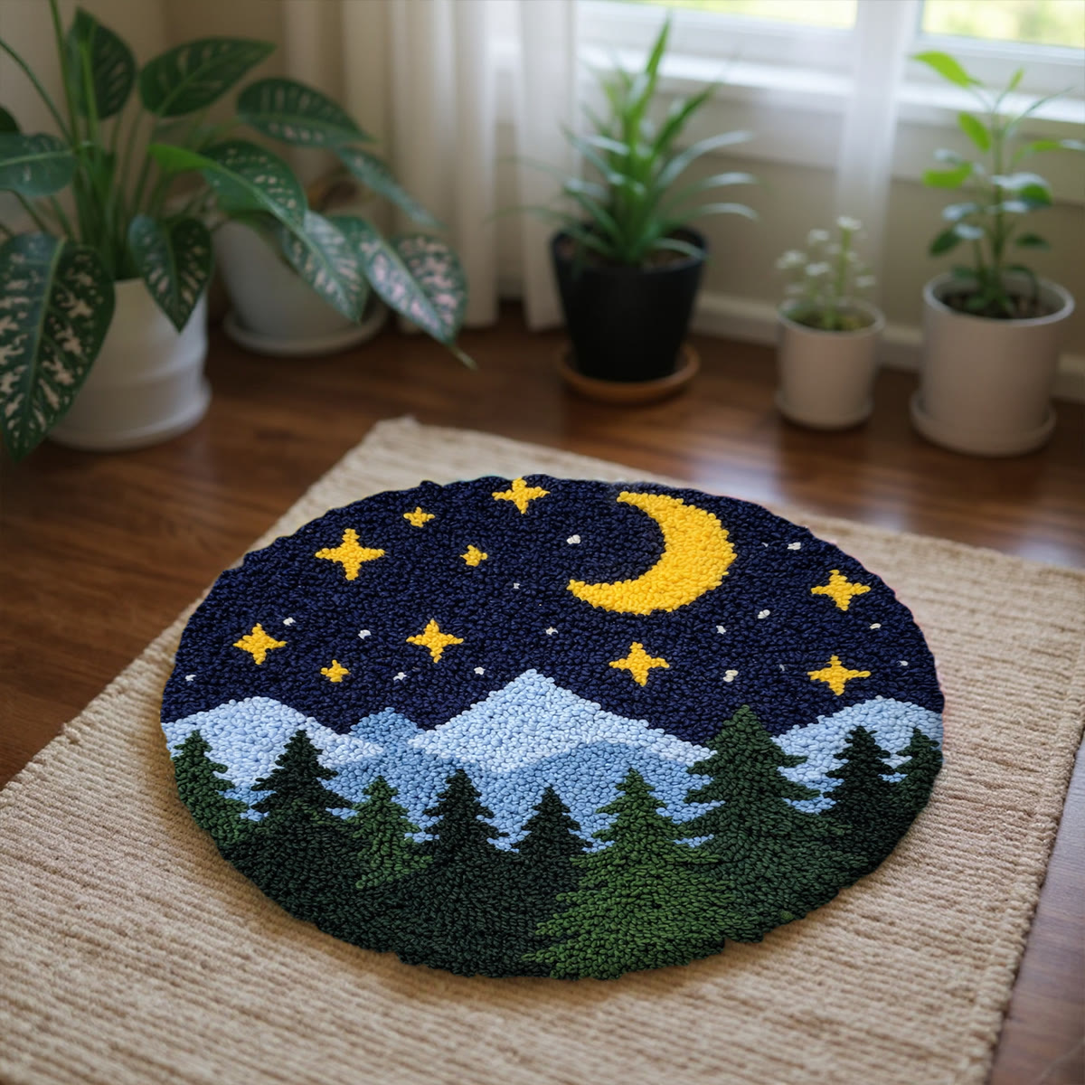 Rubbyoo Latch Hook Rug Kit - Night With Twinkling Stars | Creative Handmade Art | Suitable Craft For Beginner  - image 5