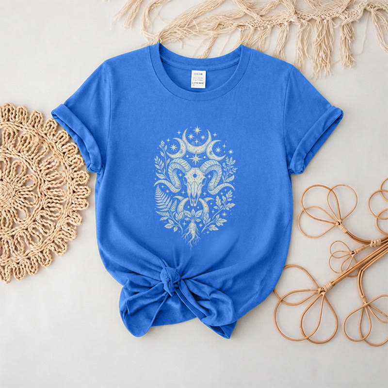 Rubbyoo Celestial Goat Graphic Tee -  Mystic Astrology Signs | Zodiac Gift For Her | Unisex Capricorn T-Shirt  - image 15