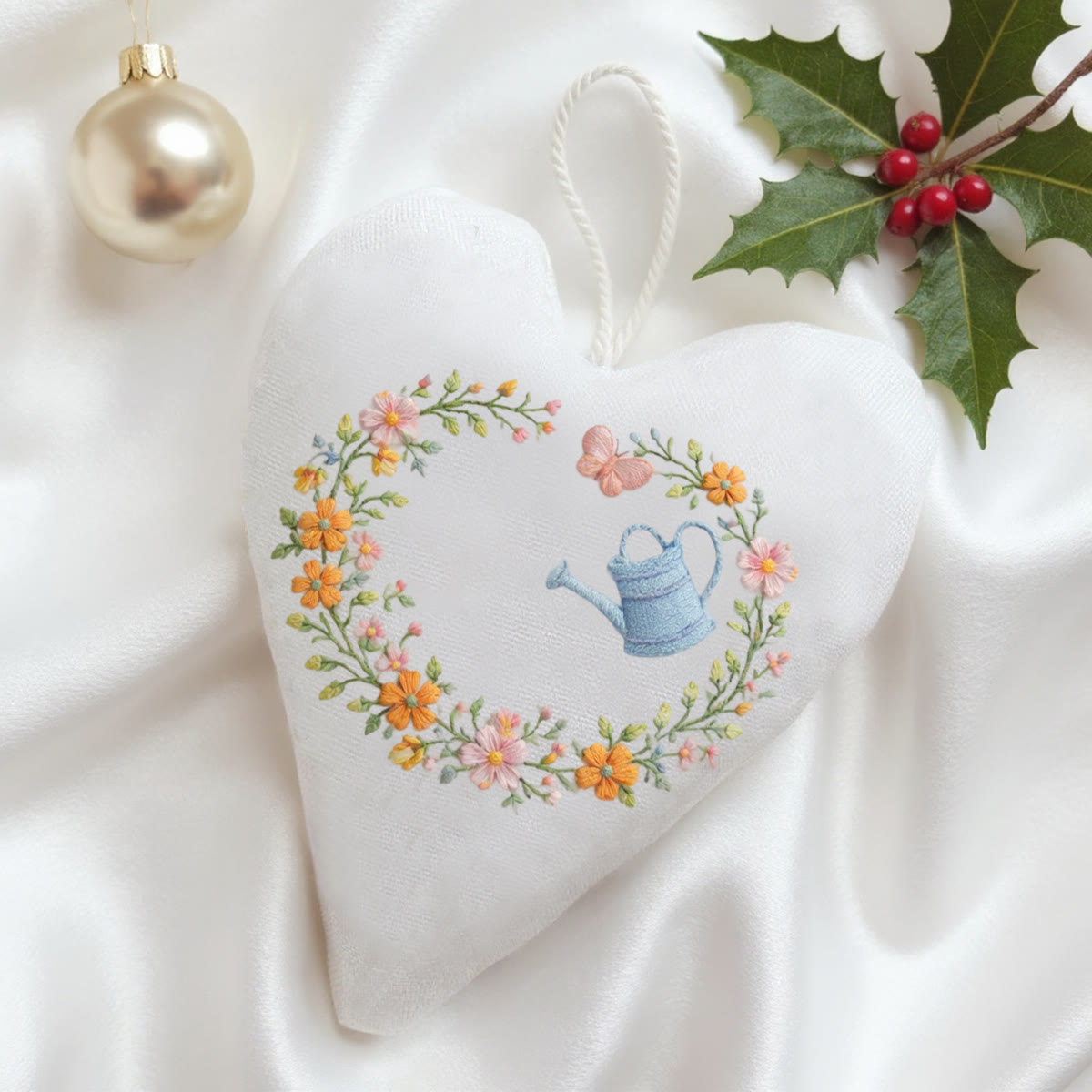 Rubbyoo Heart Embroidery Kit - Watering Can With Floral | Easy-to-make Diy | Sweet Gifting Selection - image 3