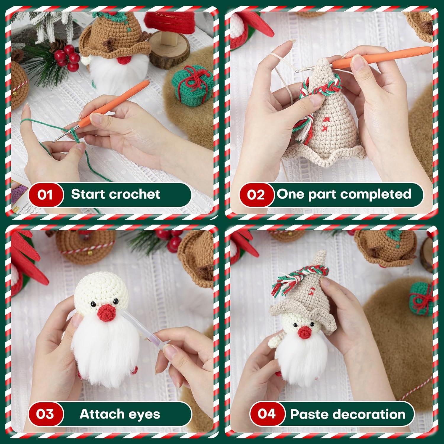 Diy Handmade Christmas Gnome Kit - Diy Holiday Craft | Christmas Handmade Decoration - image 4