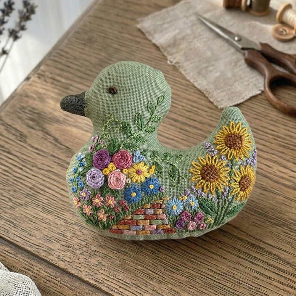 Rubbyoo Duck Embroidery Kit -  Charming Garden | Unique Mother Gift Idea | Creative Handmade Art - image 3