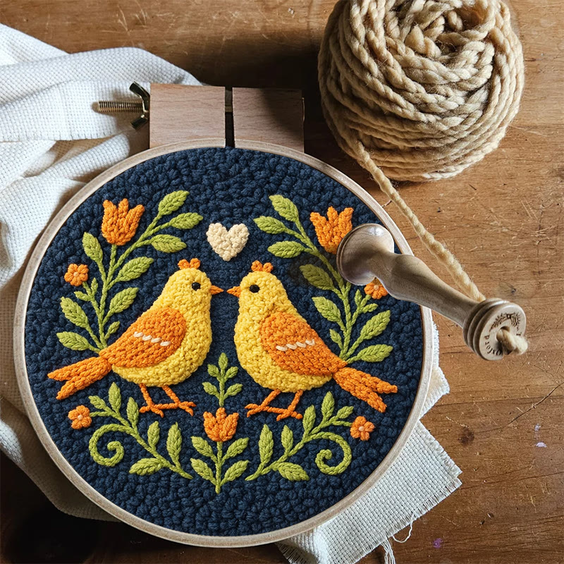 Heart-tethered Twin Birds Punch Needle Kit – Couple-focused Gifting Must-have | Warm Ambiance Decor - image 9