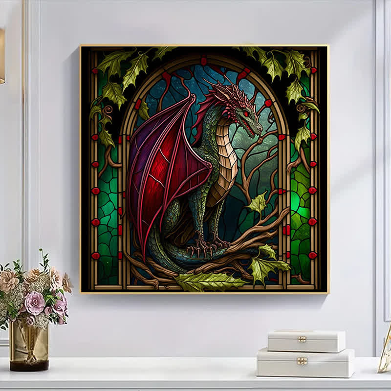 Rubbyoo Dragon Stained -3 Wooden Jigsaw Puzzle