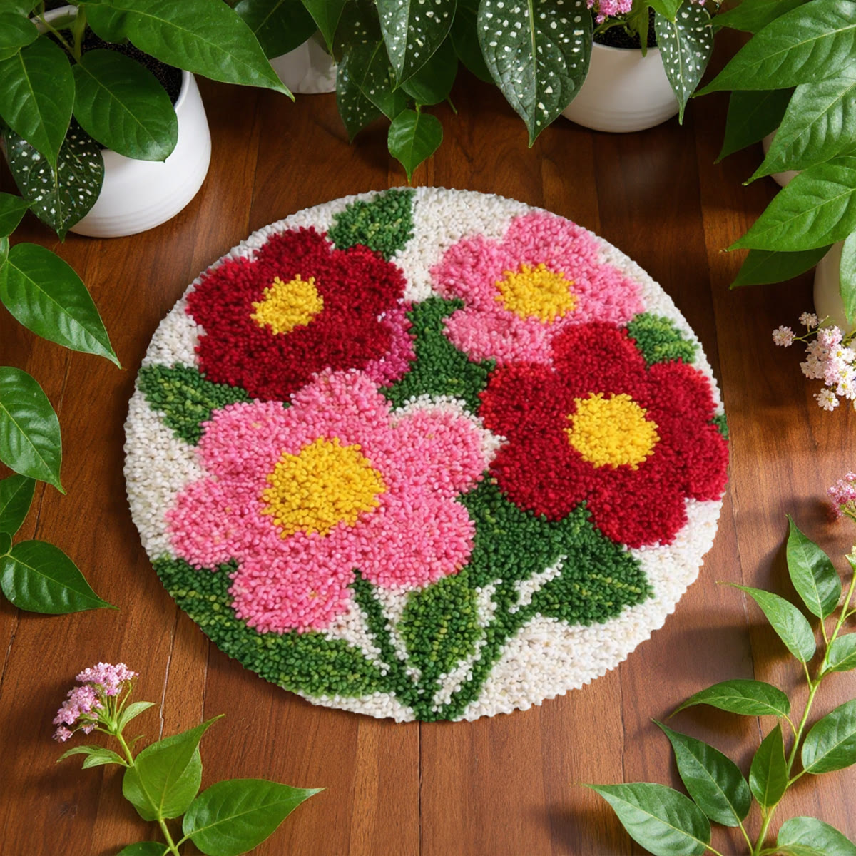 Rubbyoo Latch Hook Rug Kit - Vibrant Flower | Diy Soft Home Rug | Perfect Handmade Gift  - image 7