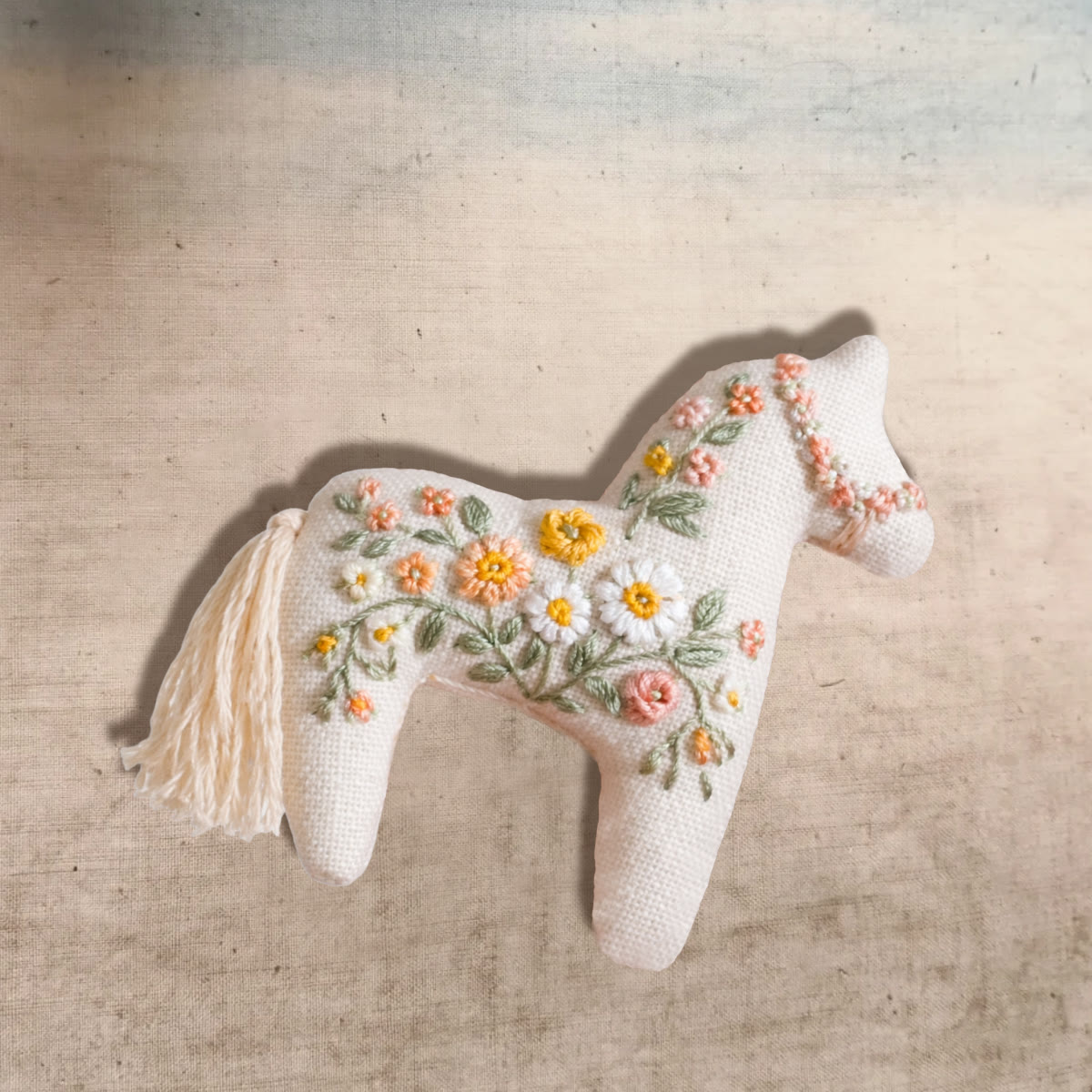Rubbyoo Horse Embroidery Kit - Floral Patten | New Year Car Pendant | Diy Gift For Her - image 8