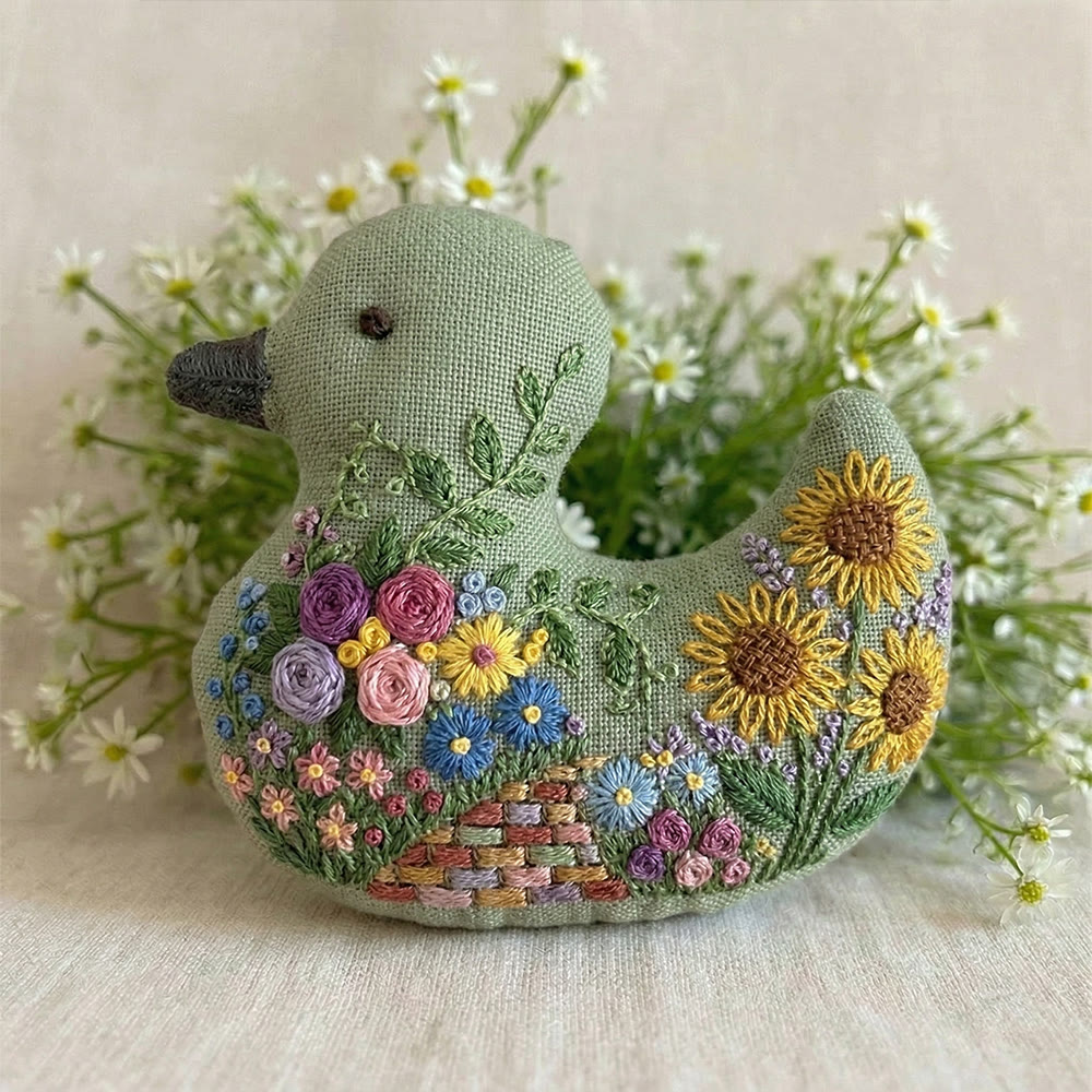 Rubbyoo Duck Embroidery Kit -  Charming Garden | Unique Mother Gift Idea | Creative Handmade Art - image 4
