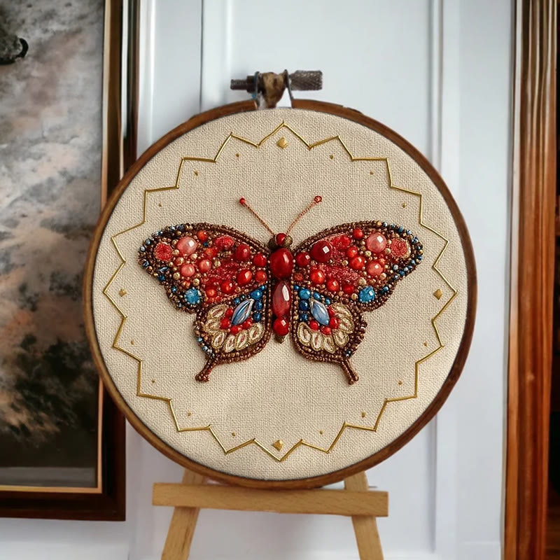 Rubbyoo Bead Embroidery Kit - Vibrant Butterfly | Diy Beginner Handicraft | Charming Home Decor - image 7