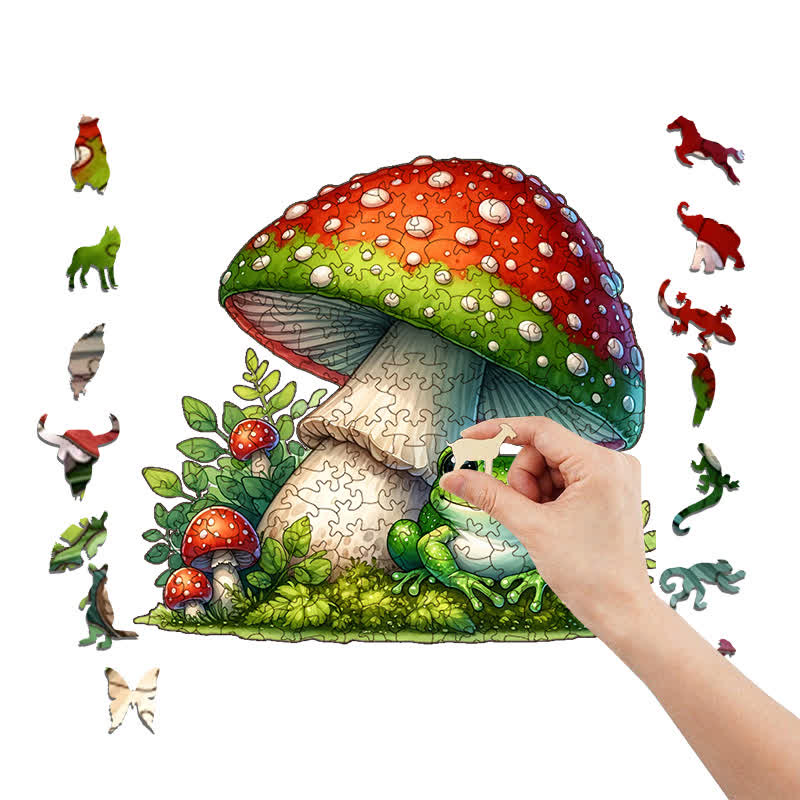 Cute Frog - Wooden Jigsaw Puzzle