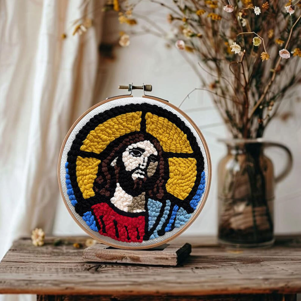 Jesus Christ Punch Needle Kit - Religious Wall Hanging |  Diy Handmade Craft - image 8