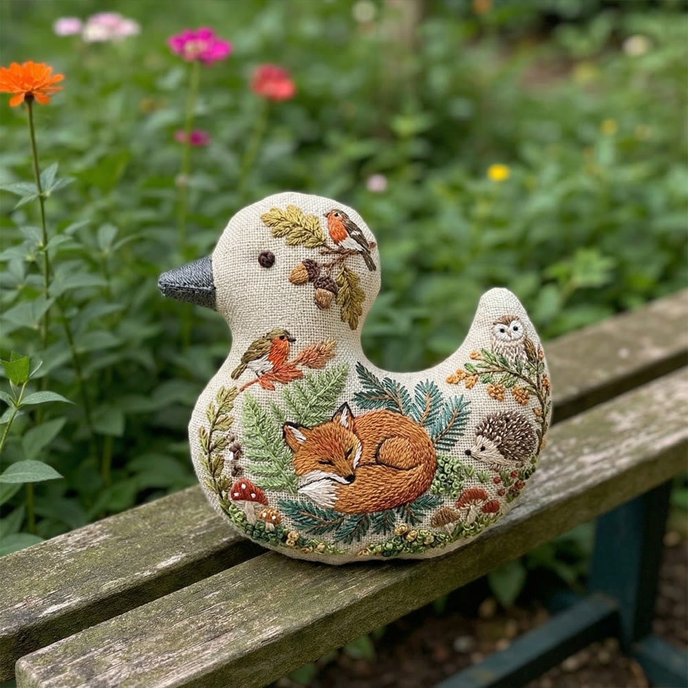 Rubbyoo Duck Embroidery Kit - Sleeping Fox | Handmade Animal Collection | Creative Car Hanging  - image 6