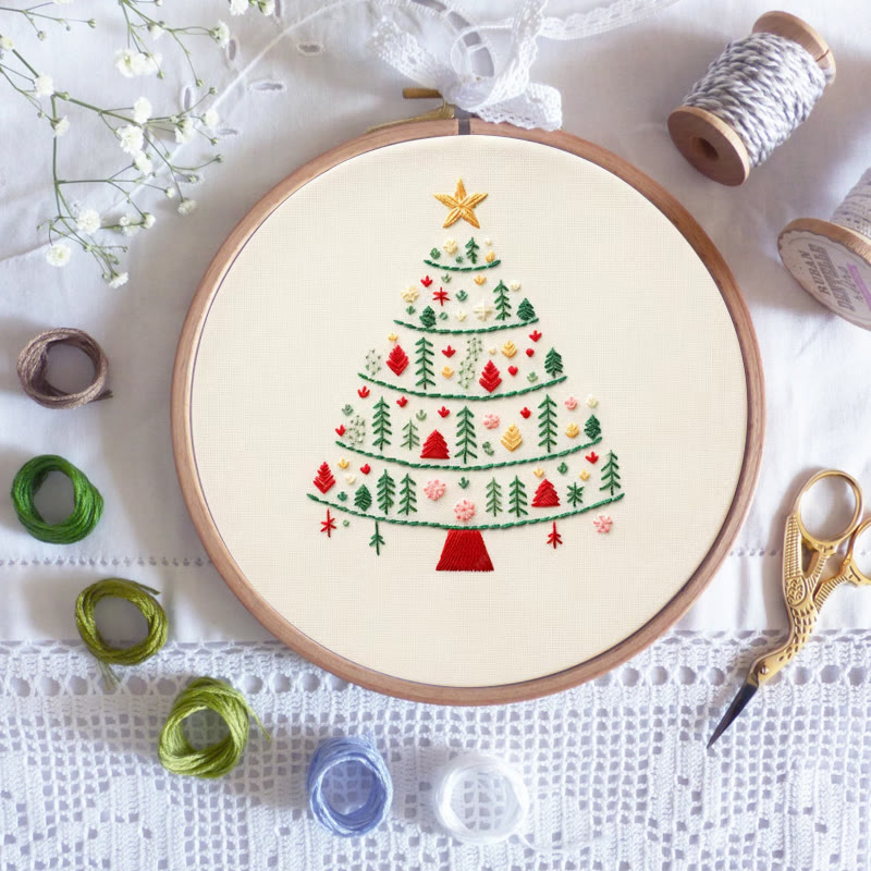 Rubbyoo Embroidery Kit-  Christmas Elements Tree - image 6