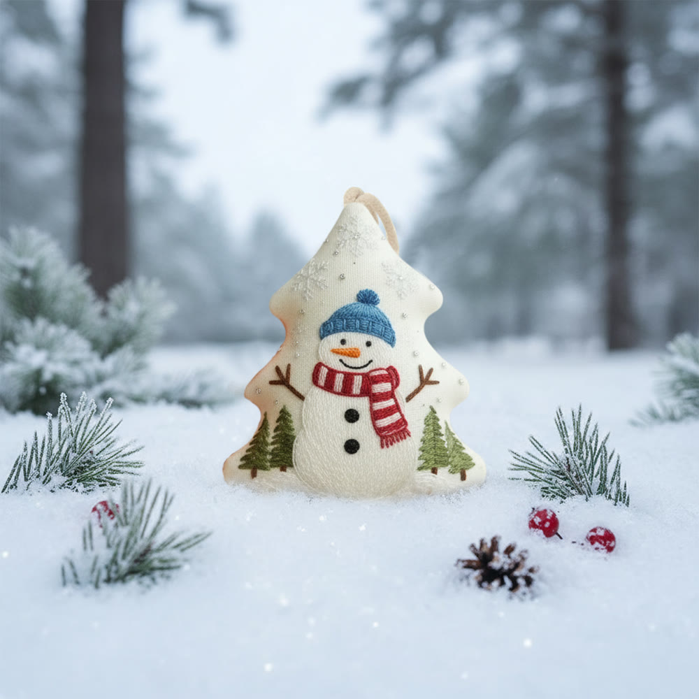 Rubbyoo Tree-shaped Embroidery Kit- Snowman | Cozy Winter Craft | Perfect Holiday Home Decoration - image 7