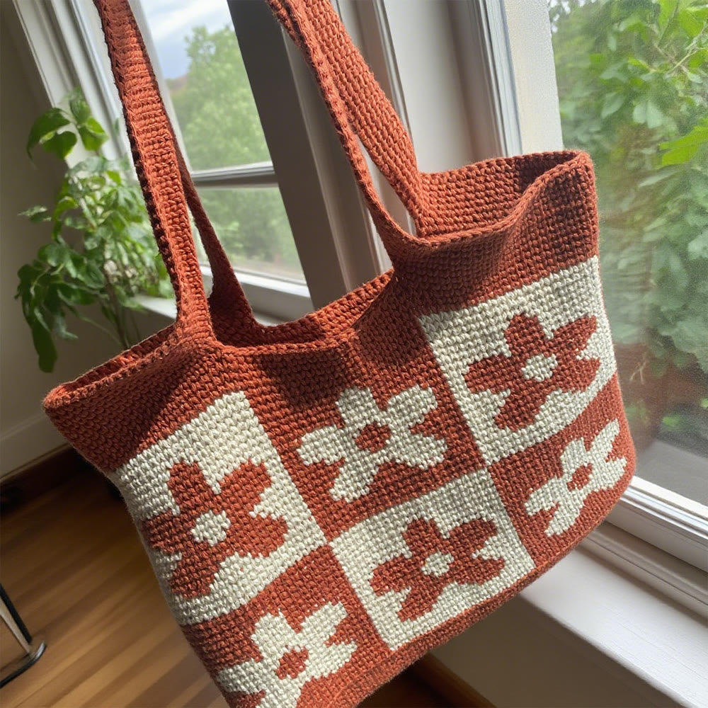 Diy Handmade Colourful Crochet Bag Kit - Floral Design Bag  | Nice Birthday Gifts For Mom - image 6