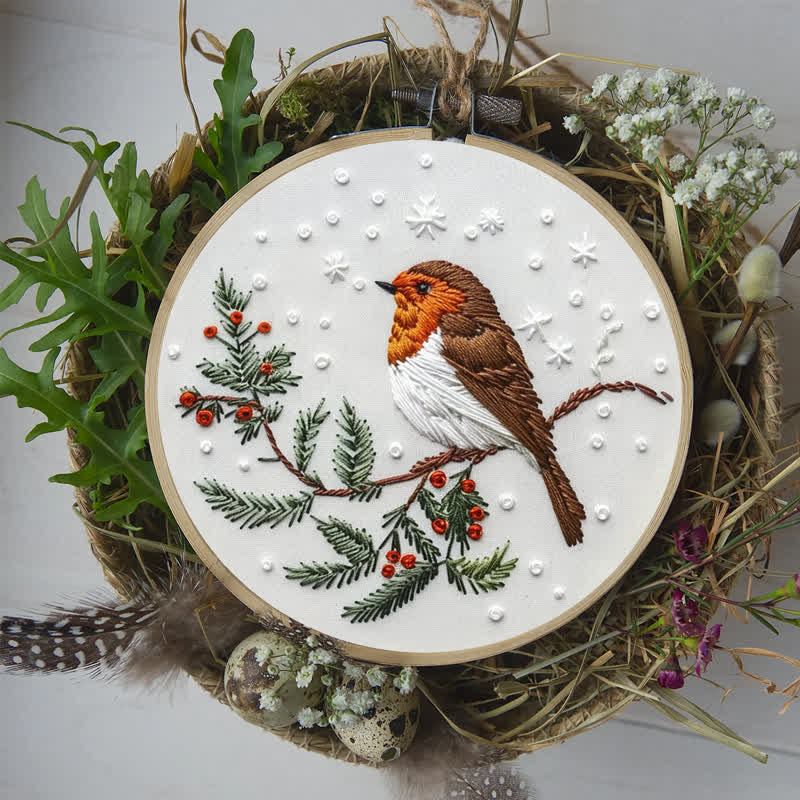 Rubbyoo Embroidery Kit - Winter Bird - image 9