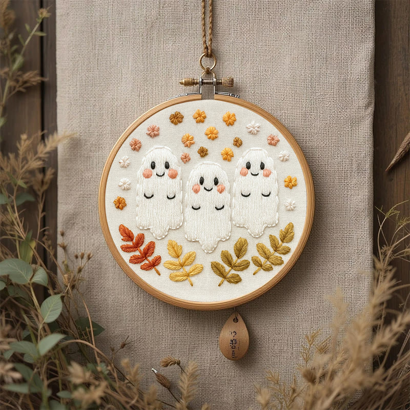 Rubbyoo Embroidery Kit - Aadorable Ghost | Diy Halloween Craft | Perfect Artwork For Decoration - image 8