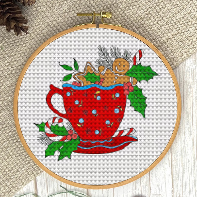 Cross Stitch Kit - Christmas Cup | Winter Needle Artwork | Unique Holiday  Collection - image 6
