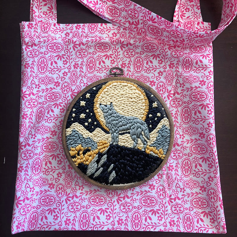 Wolf And Moon Punch Needle Kit - Unique Needle Artwork | Perfect Wall Hanging - image 13